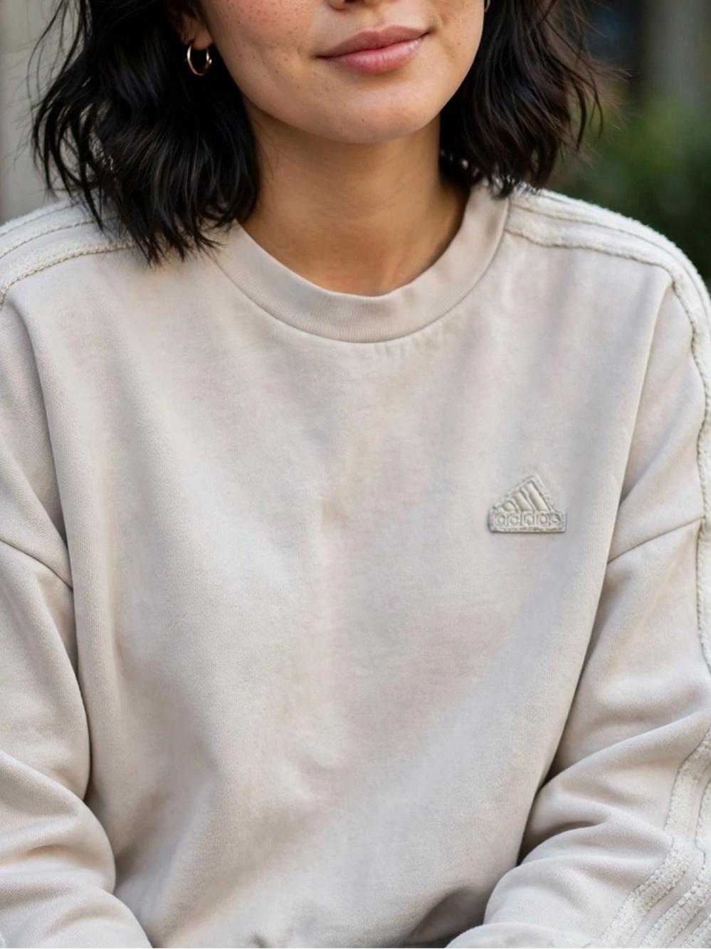 adidas Women's Crewneck Sweatshirt in Beige